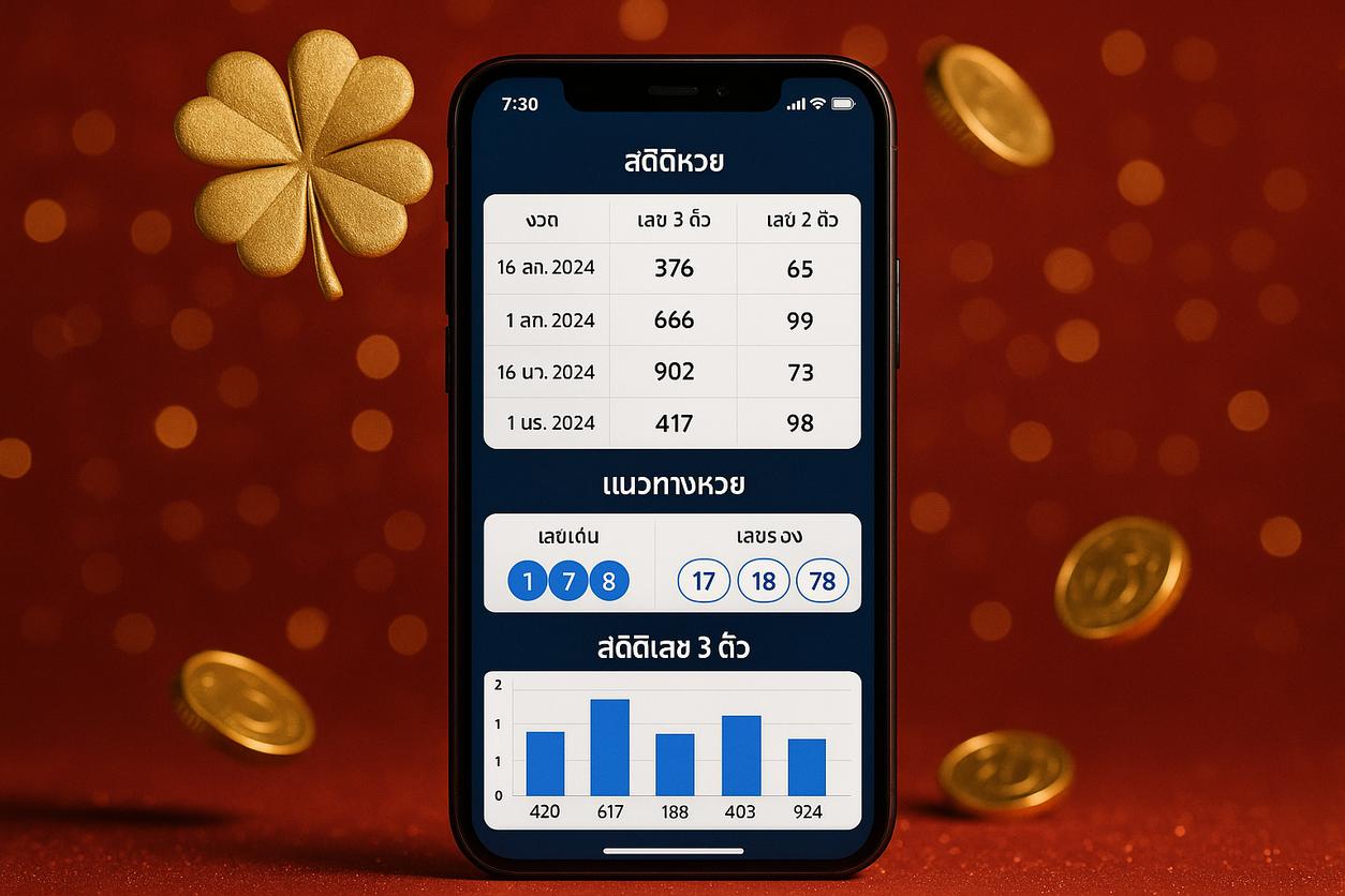 แนะนำแอปดูสถิติและพยากรณ์หวยรัฐบาลไทยบนเว็บไซต์จ่ายจริงจริง.com